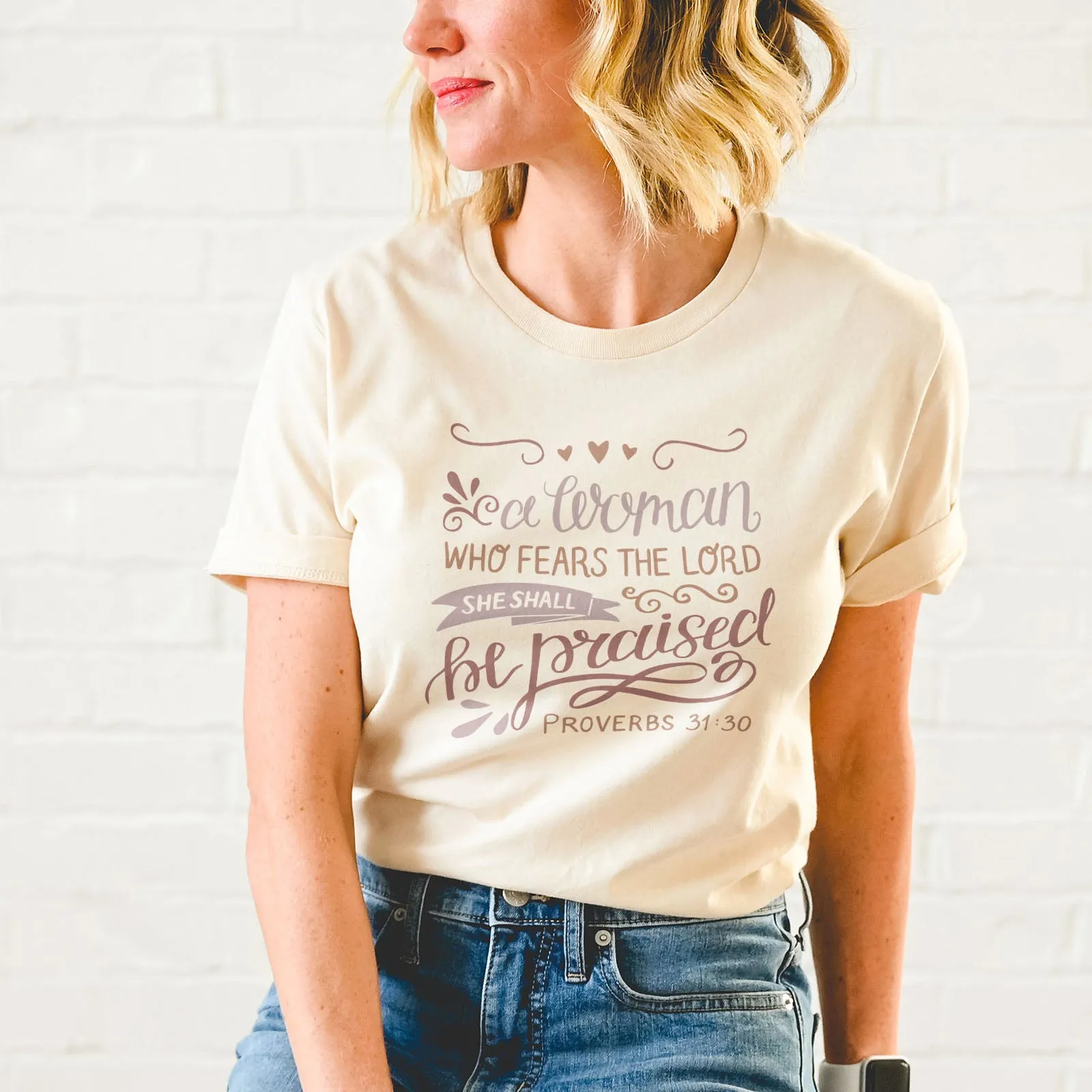 Proverbs 31:30 Tee sold by Faithful and Co. product image thumbnail 2
