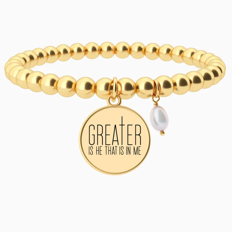 Greater Is He That Is In Me - Beaded Bracelet sold by Faithful and Co.