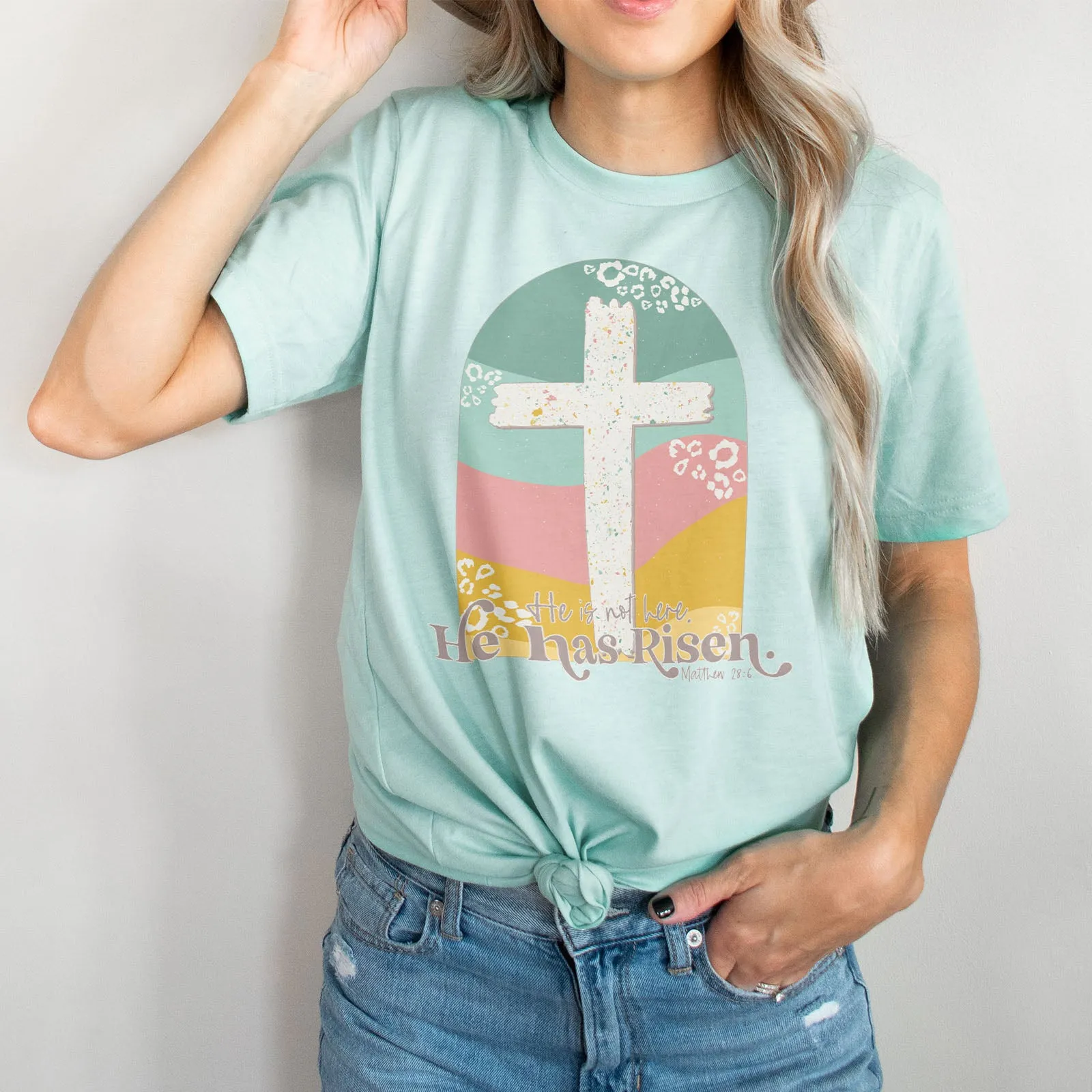 He is Not Here He Has Risen Tee sold by Faithful and Co. product image thumbnail 3