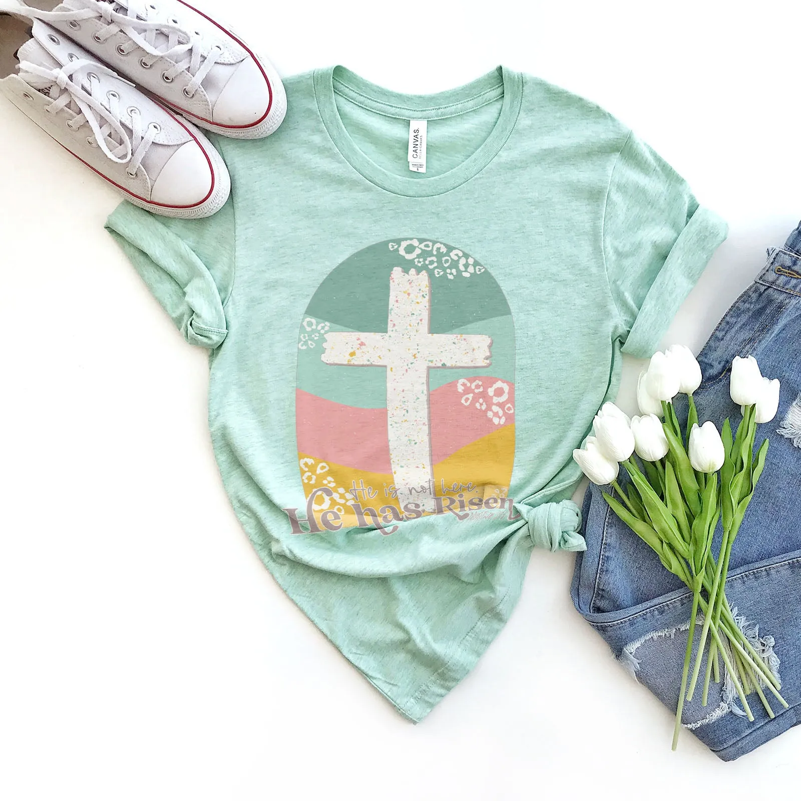 He is Not Here He Has Risen Tee sold by Faithful and Co.