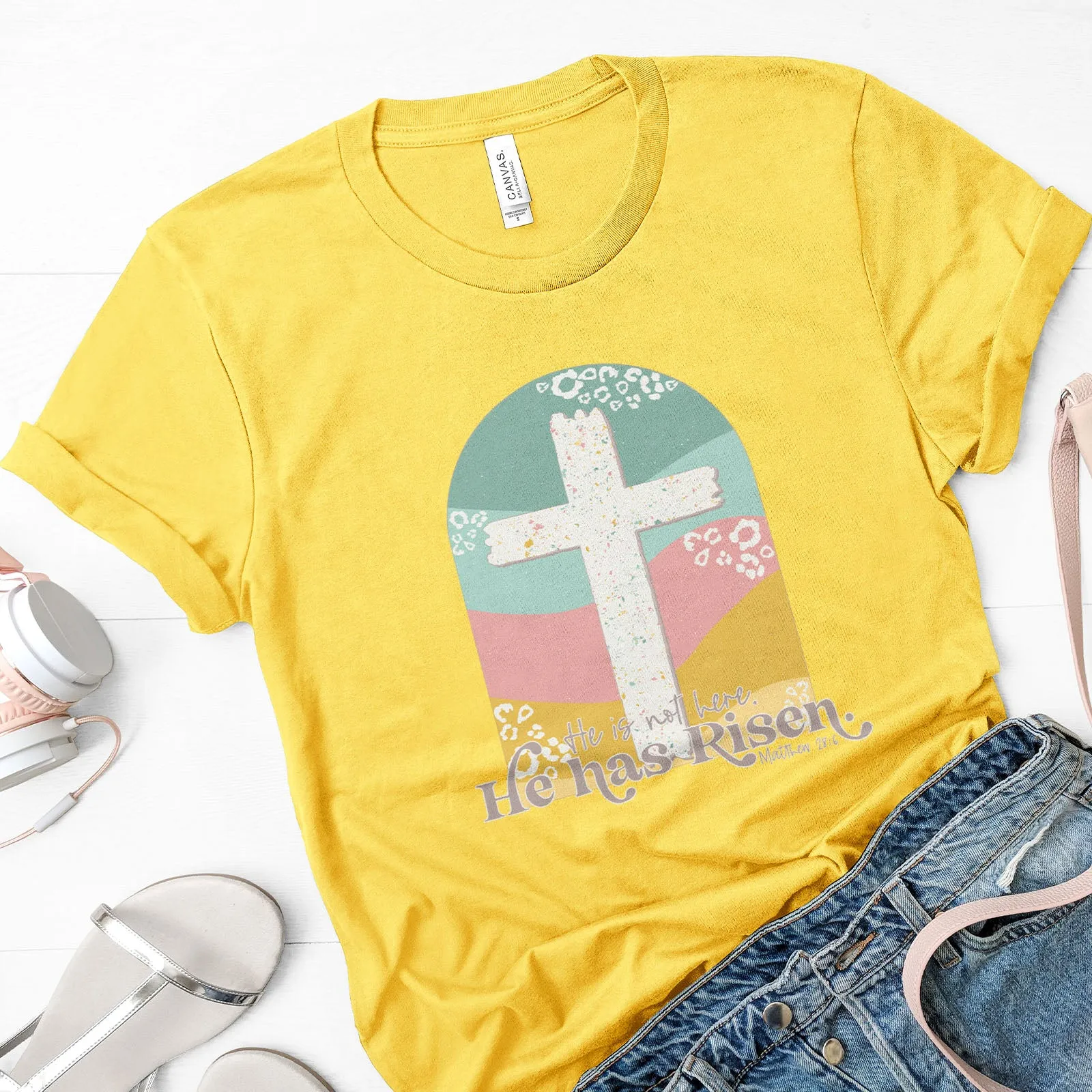 He is Not Here He Has Risen Tee sold by Faithful and Co. product image thumbnail 5