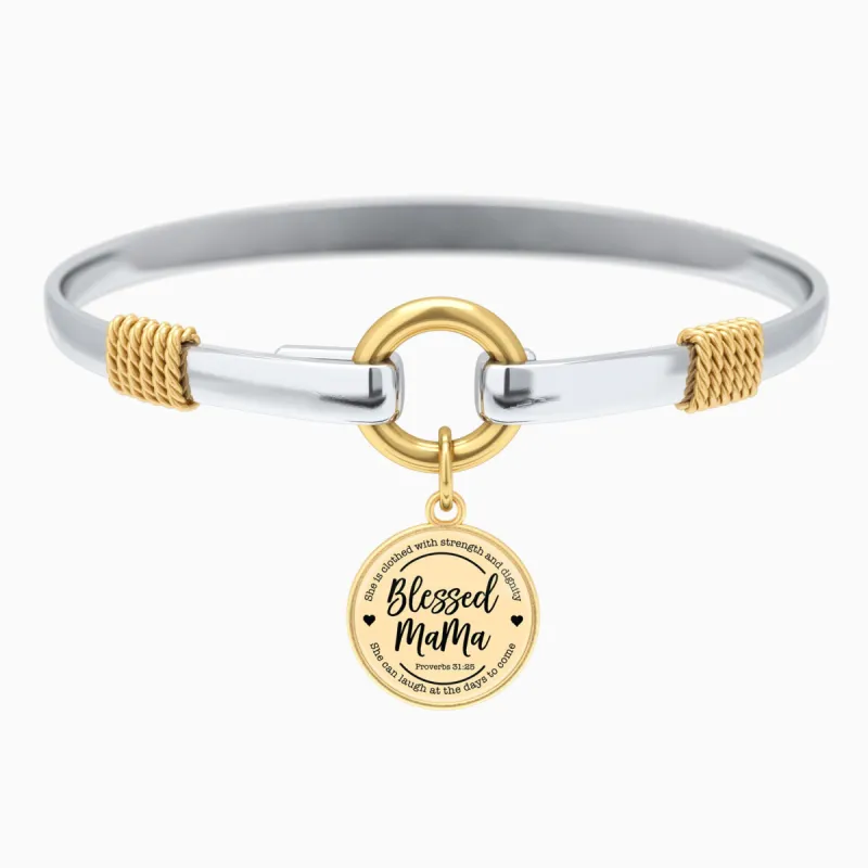 Blessed Mama - Two-Tone Bracelet sold by Faithful and Co.