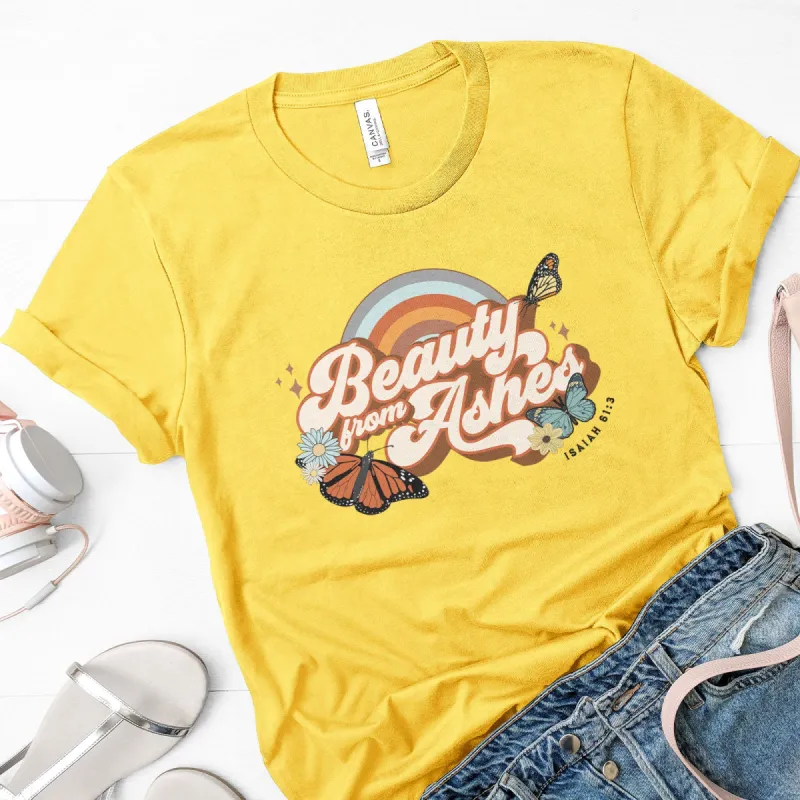 Retro Butterfly Beauty From Ashes Tee sold by Faithful and Co.