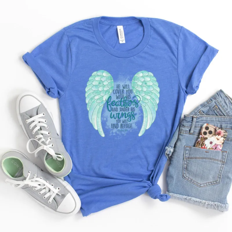 Wings Psalm 91:4 Tee sold by Faithful and Co.