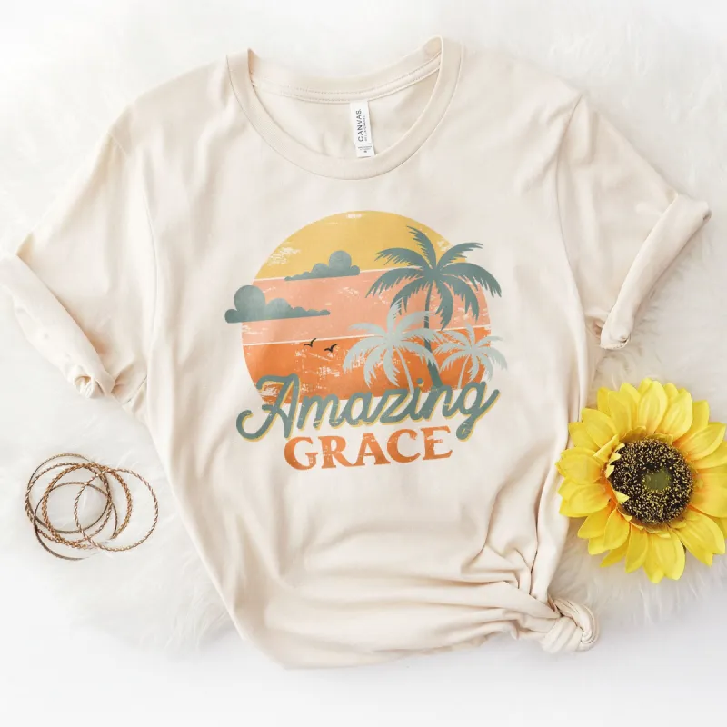 Retro. Amazing Grace Tee sold by Faithful and Co.