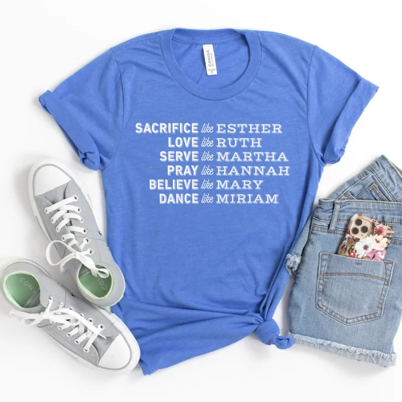 Women Of The Bible Tee sold by Faithful and Co.