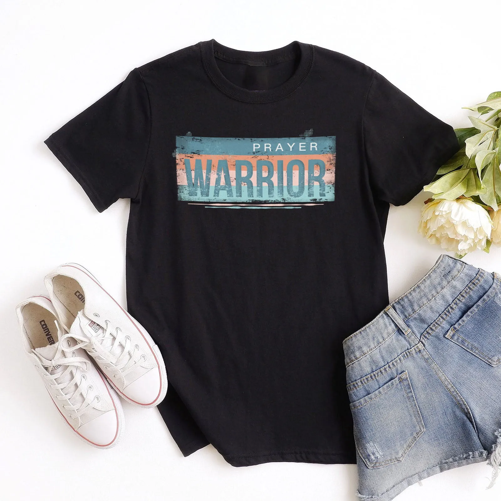 Prayer Warrior Tee sold by Faithful and Co. product image thumbnail 5