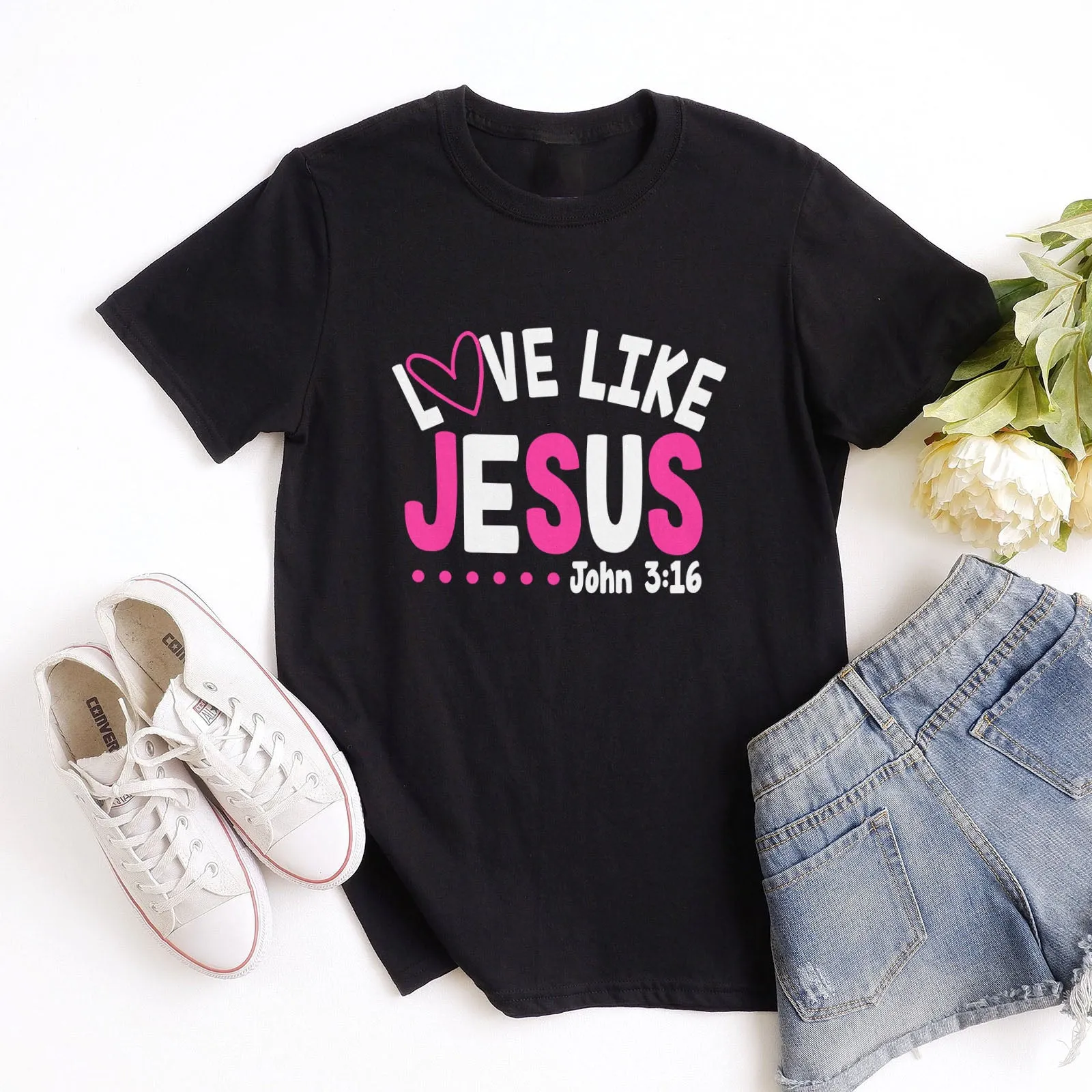 Love Like Jesus - John 3:16 Tee sold by Faithful and Co.