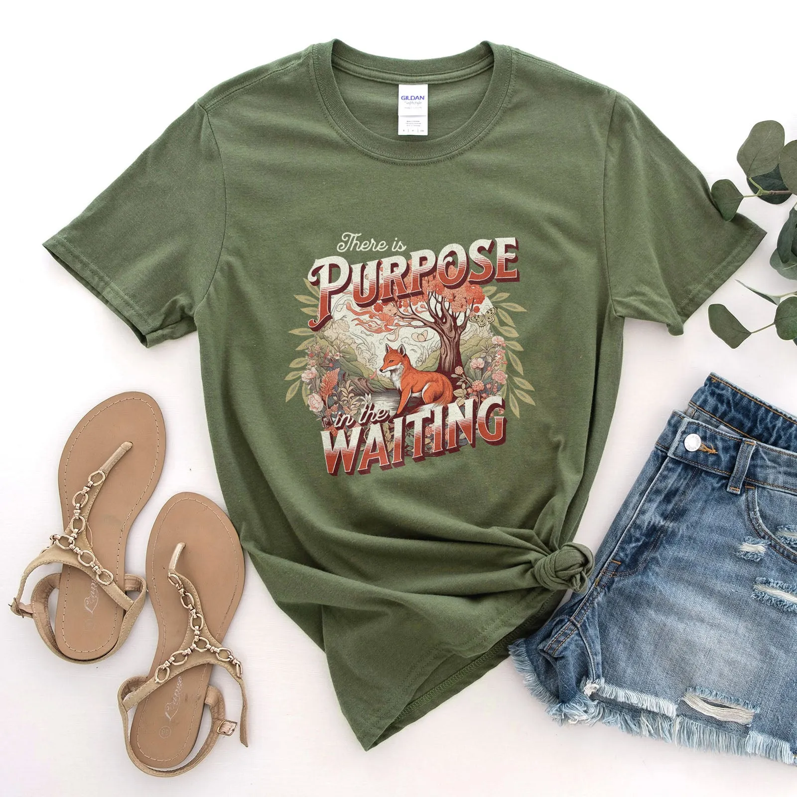 There Is Purpose In The Waiting Autumn Tee sold by Faithful and Co. product image thumbnail 2