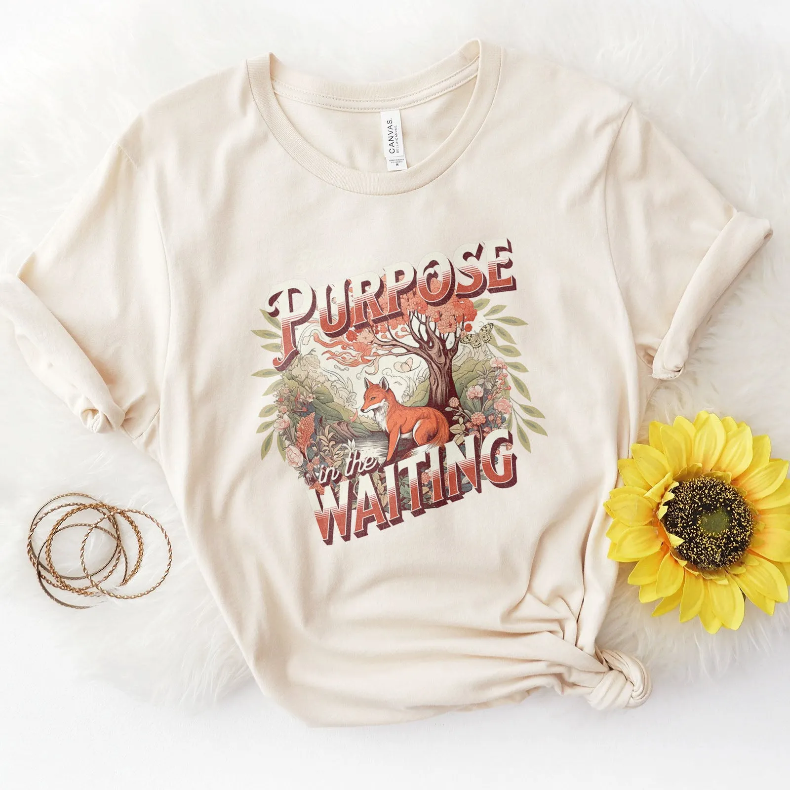 There Is Purpose In The Waiting Autumn Tee sold by Faithful and Co. product image thumbnail 4