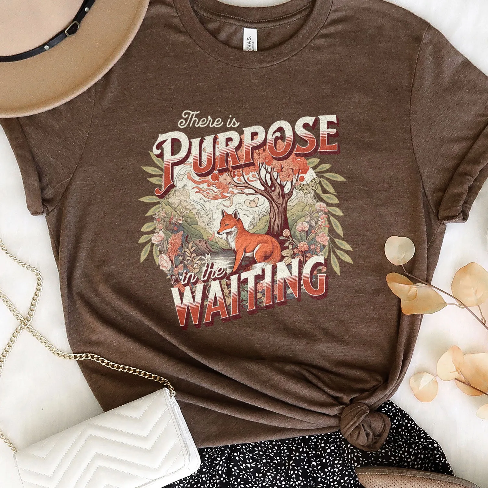 There Is Purpose In The Waiting Autumn Tee sold by Faithful and Co.