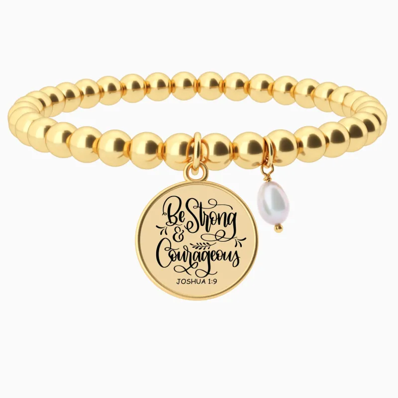Be Strong And Courageous - Beaded Bracelet sold by Faithful and Co.