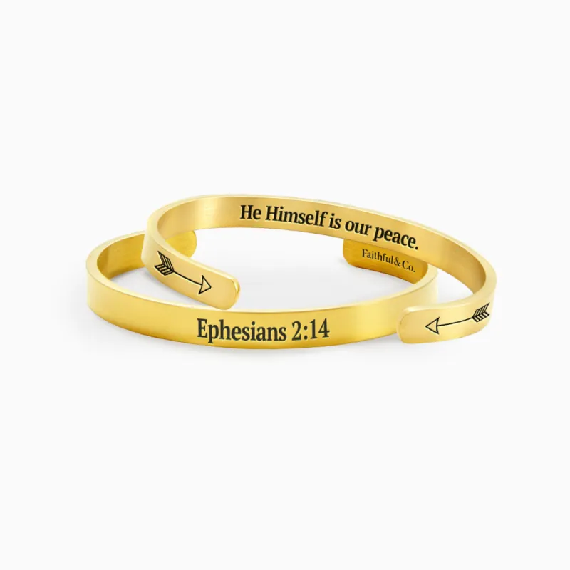 Ephesians 2:14 Cuff Bracelet sold by Faithful and Co.