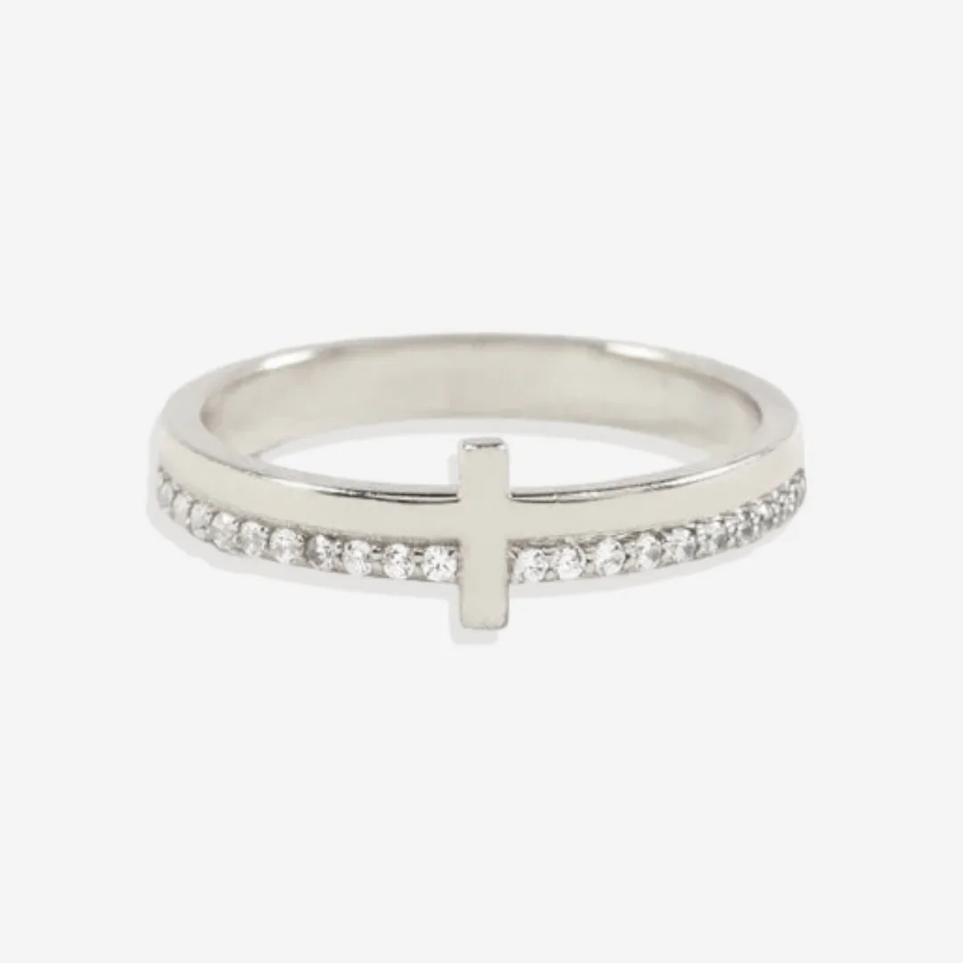 Let God Be In Control Golden Cross Ring sold by Faithful and Co. product image thumbnail 3