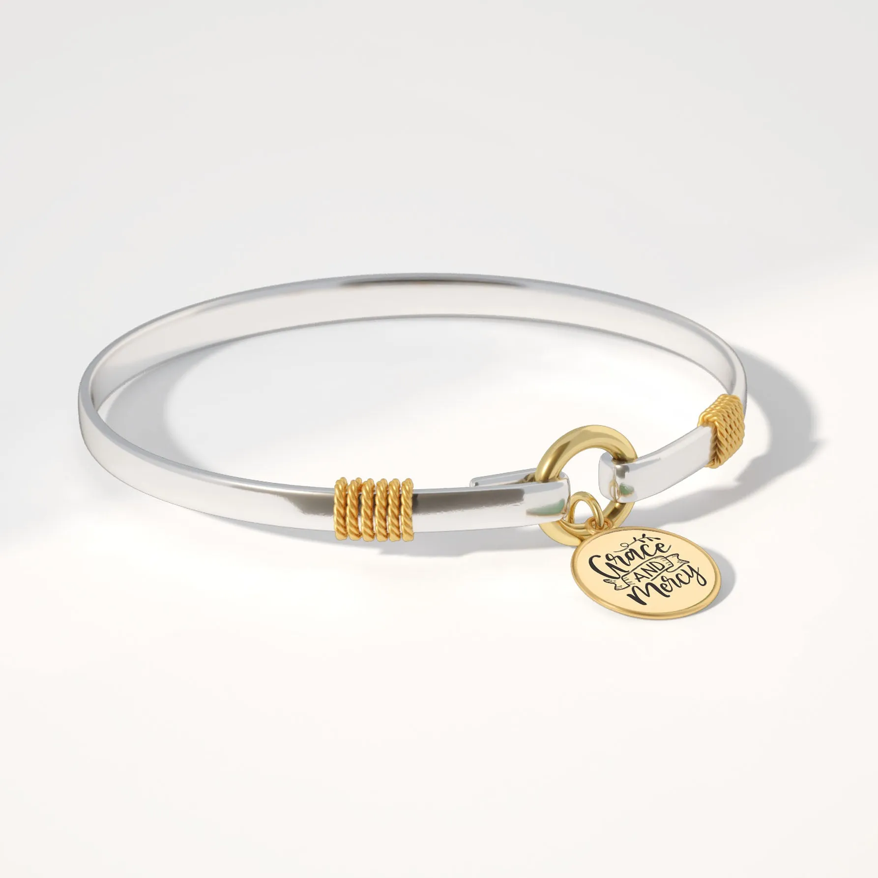 Grace and Mercy - Two-Tone Bracelet sold by Faithful and Co. product image thumbnail 5