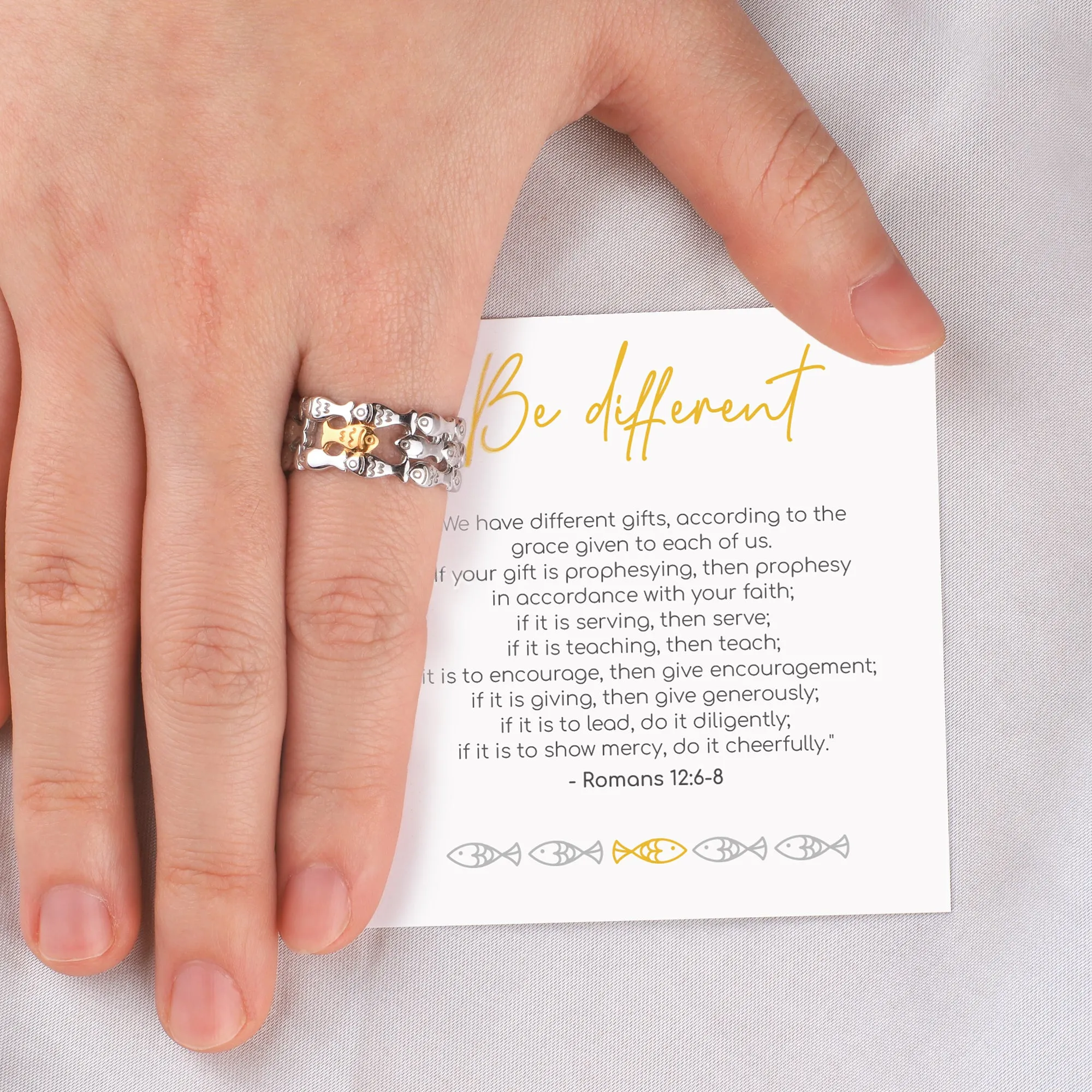 Be Different Adjustable Ring sold by Faithful and Co. product image thumbnail 3