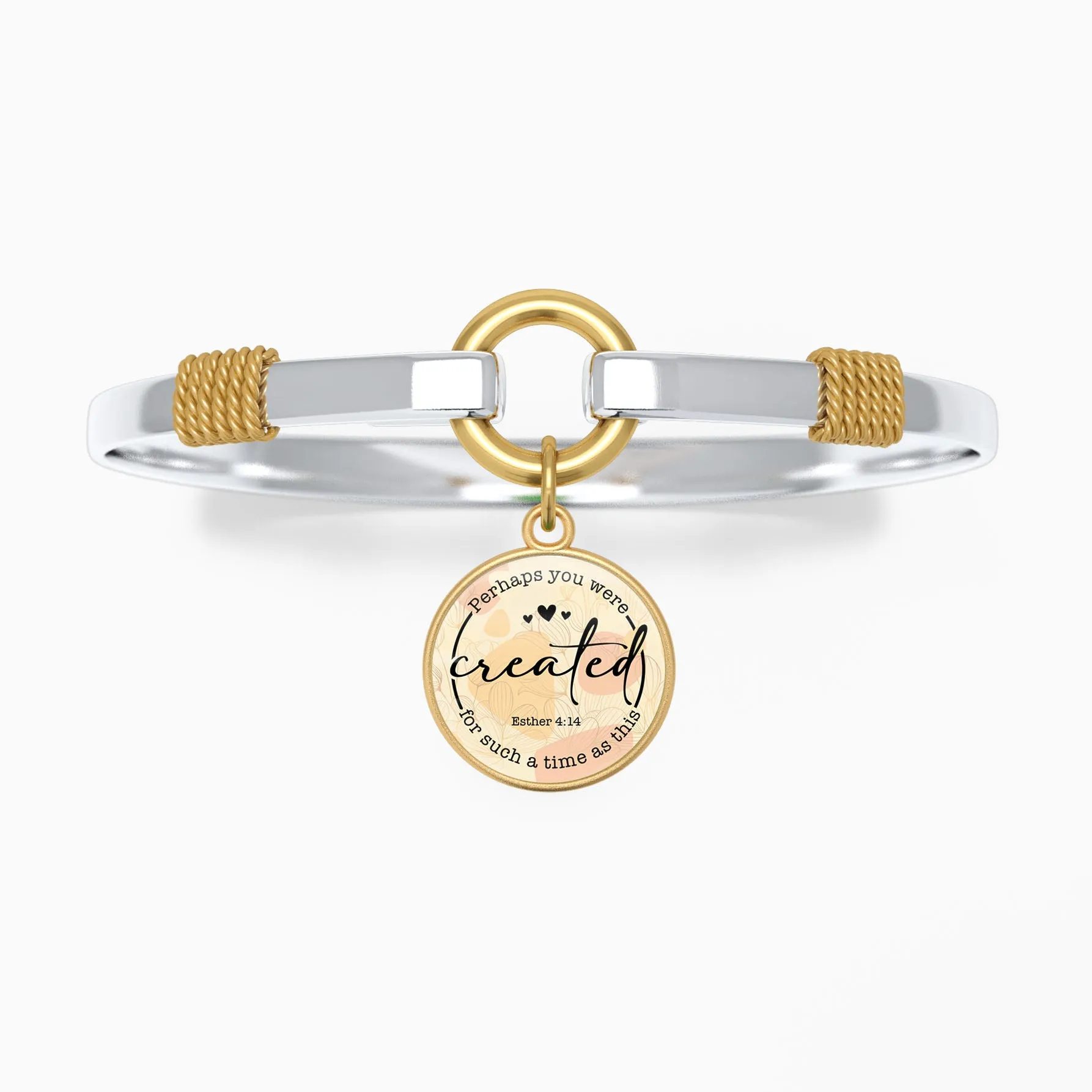 Perhaps You Were Created For Such A Time As This | Esther 4:14 - Two-Tone Bracelet sold by Faithful and Co. product image thumbnail 5