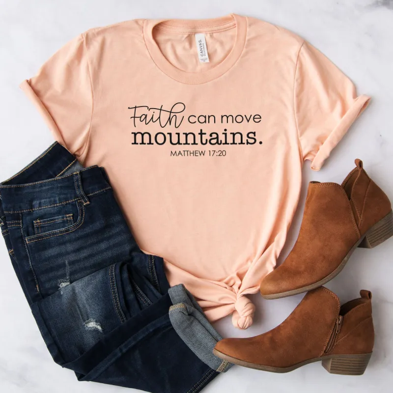 Faith Can Move Mountains Tee sold by Faithful and Co.