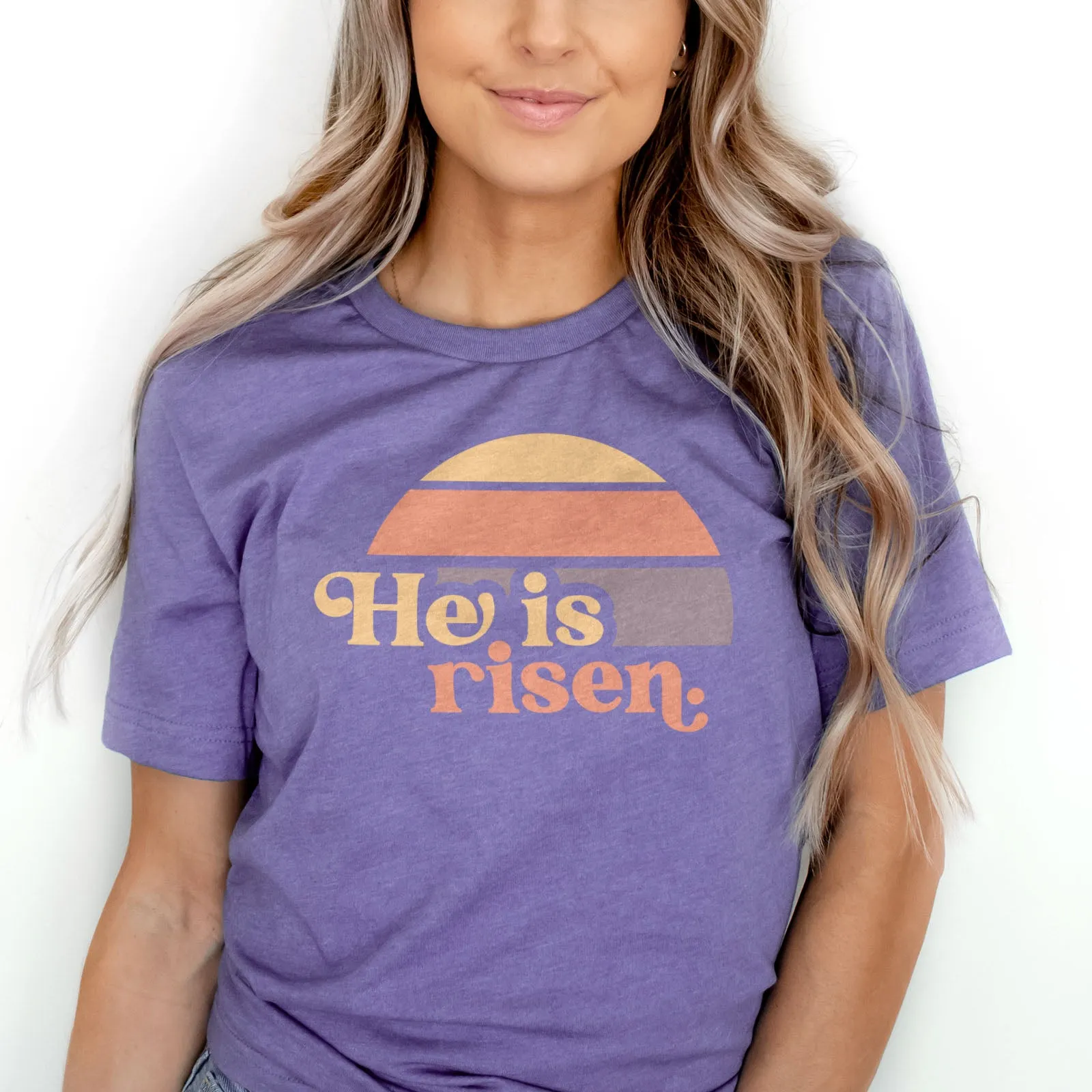 He is Risen Retro Sunset Tee sold by Faithful and Co. product image thumbnail 2