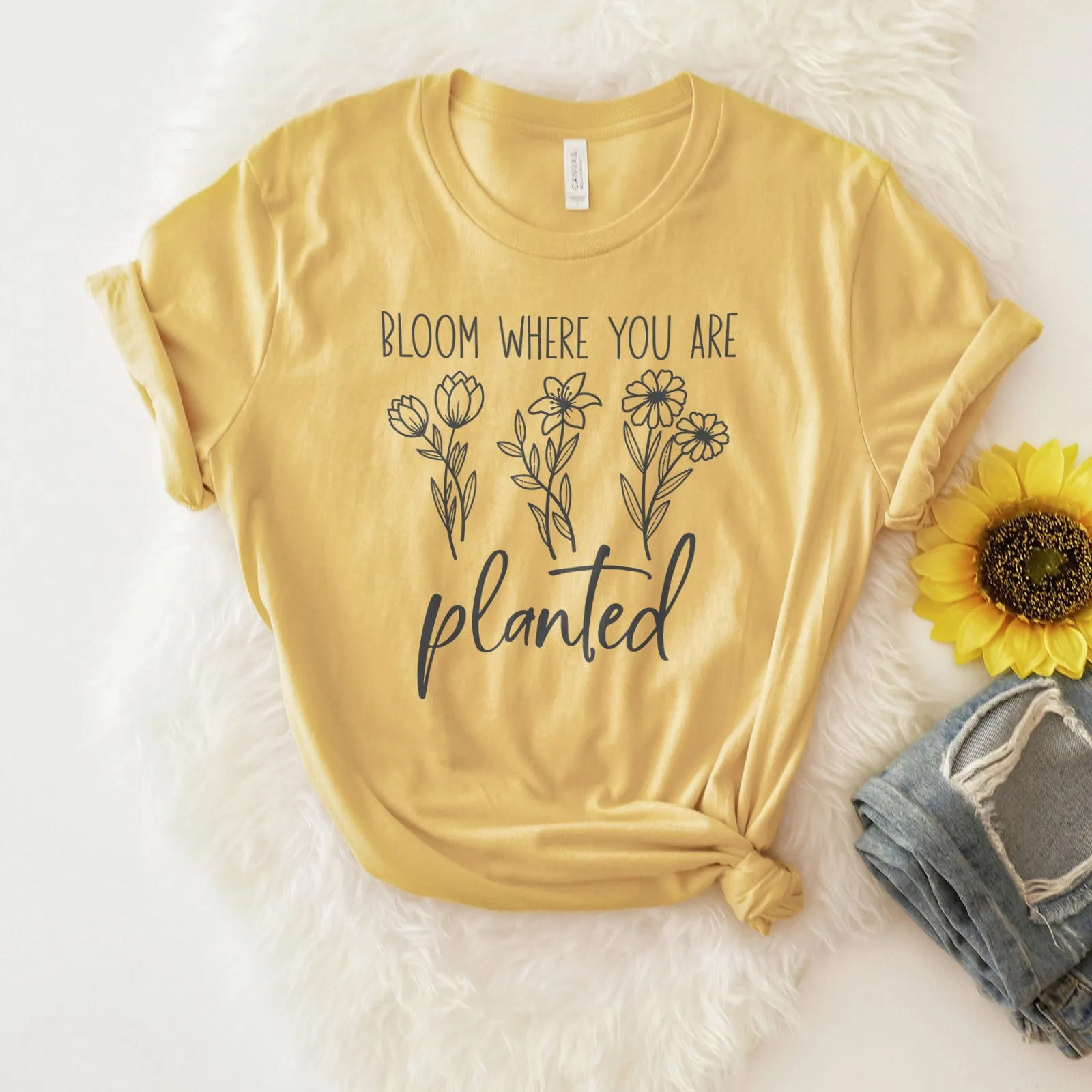 Bloom Where You Are Planted Tee sold by Faithful and Co. product image thumbnail 5