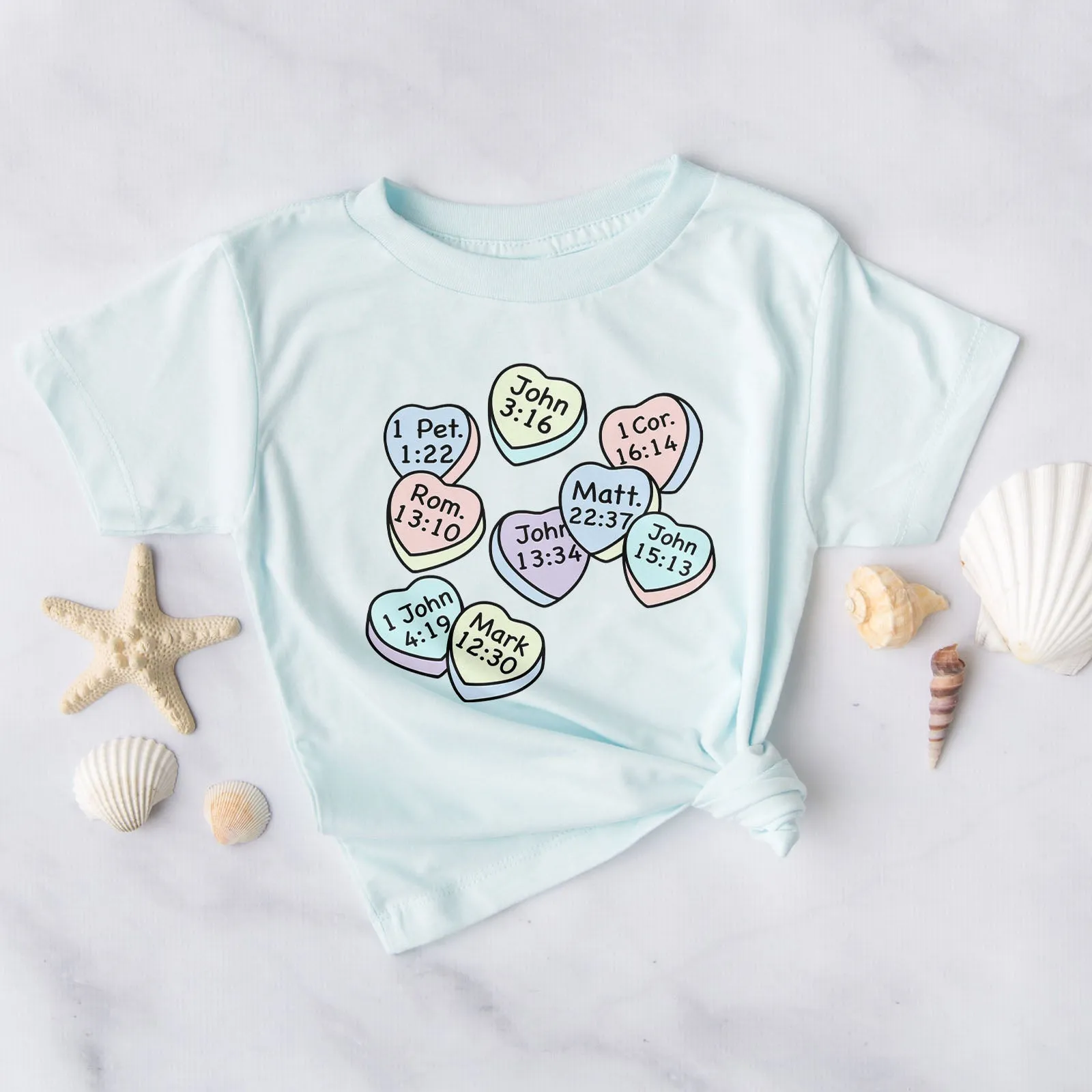 Conversation Hearts Tee sold by Faithful and Co. product image thumbnail 5