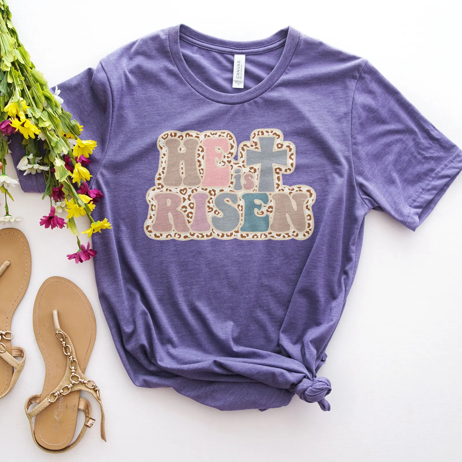 Retro Easter Matthew 28:6 Tee sold by Faithful and Co. product image thumbnail 5