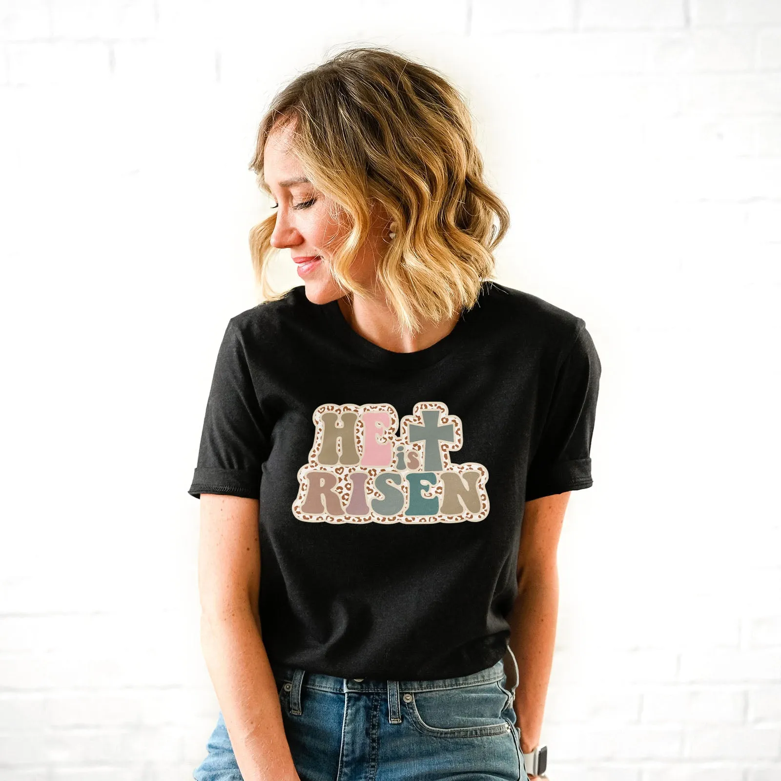 Retro Easter Matthew 28:6 Tee sold by Faithful and Co. product image thumbnail 3