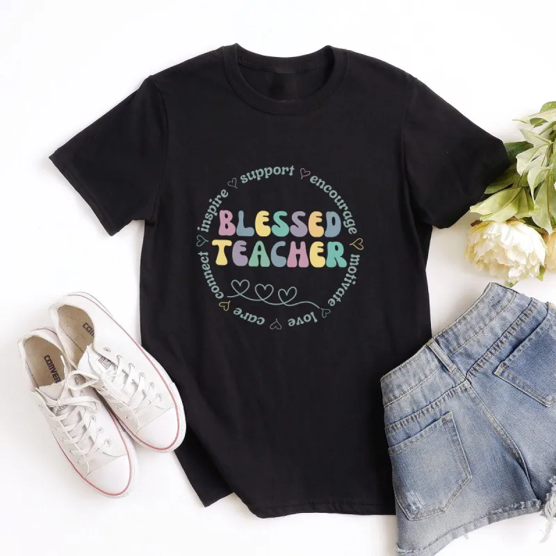 Blessed Teacher Tee sold by Faithful and Co.