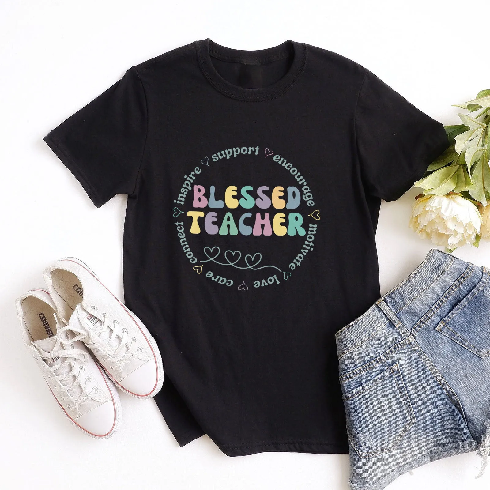 Blessed Teacher Tee sold by Faithful and Co.