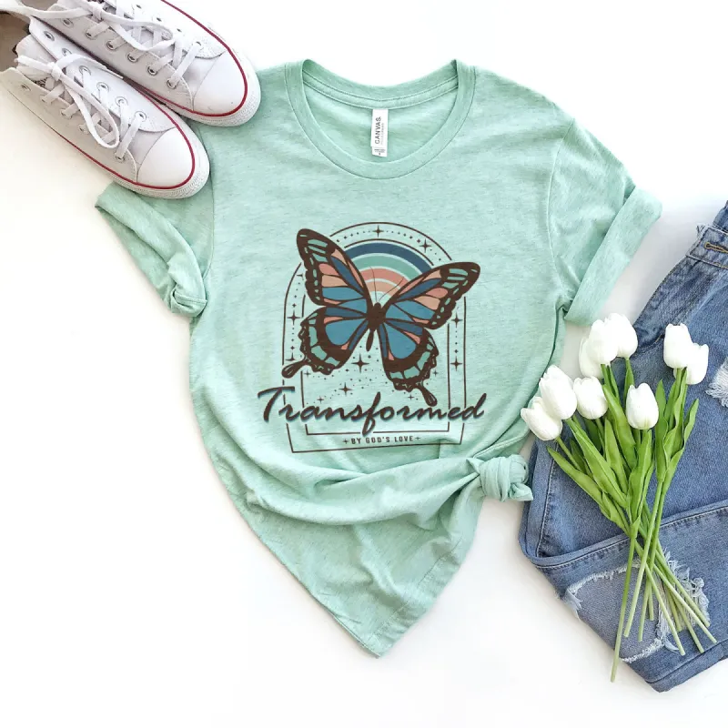 Transformed By God's Love Tee sold by Faithful and Co.