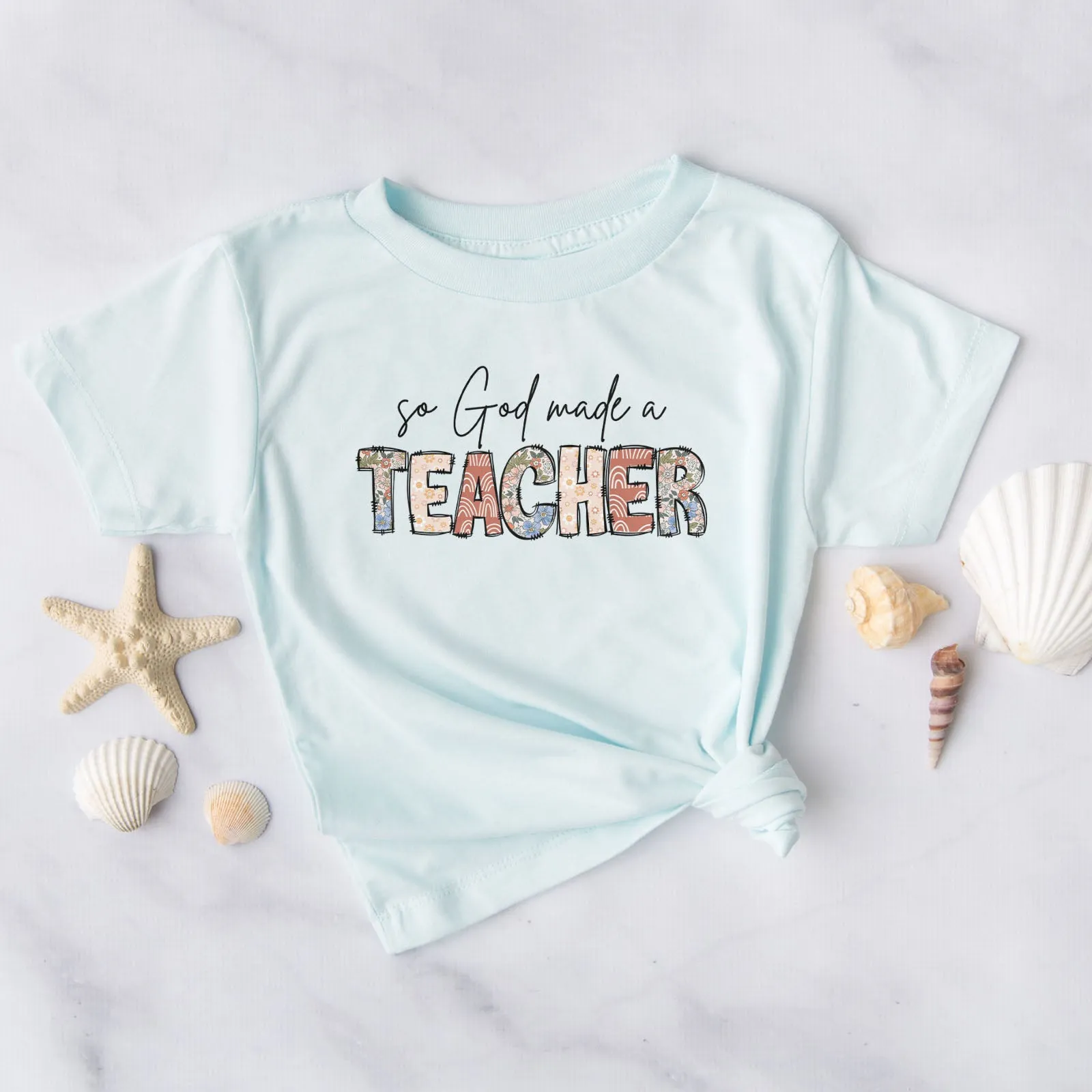 So God Made A Teacher Boho Tee sold by Faithful and Co. product image thumbnail 2