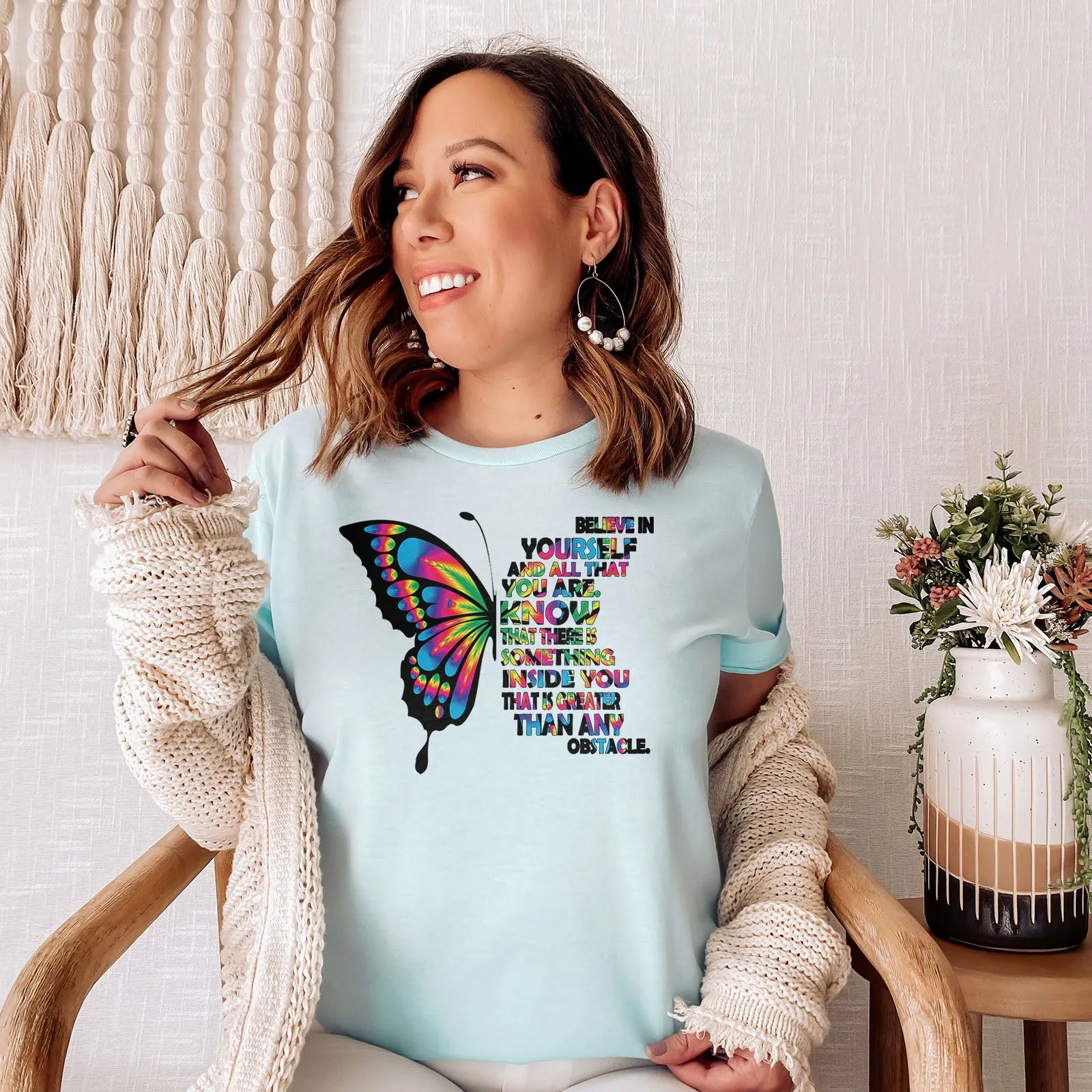 Believe In Yourself Butterfly Tee sold by Faithful and Co. product image thumbnail 2
