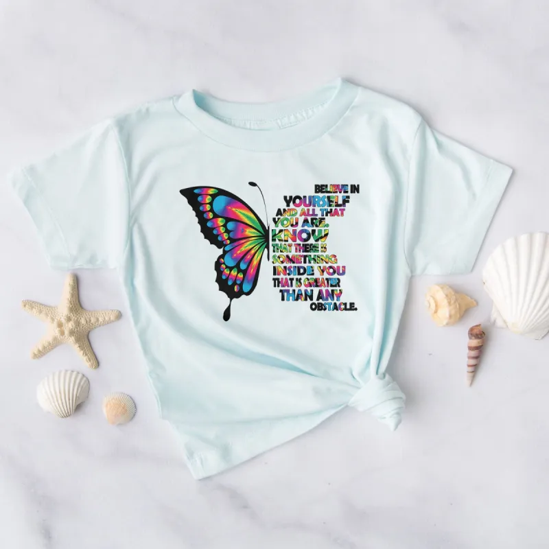 Believe In Yourself Butterfly Tee sold by Faithful and Co.