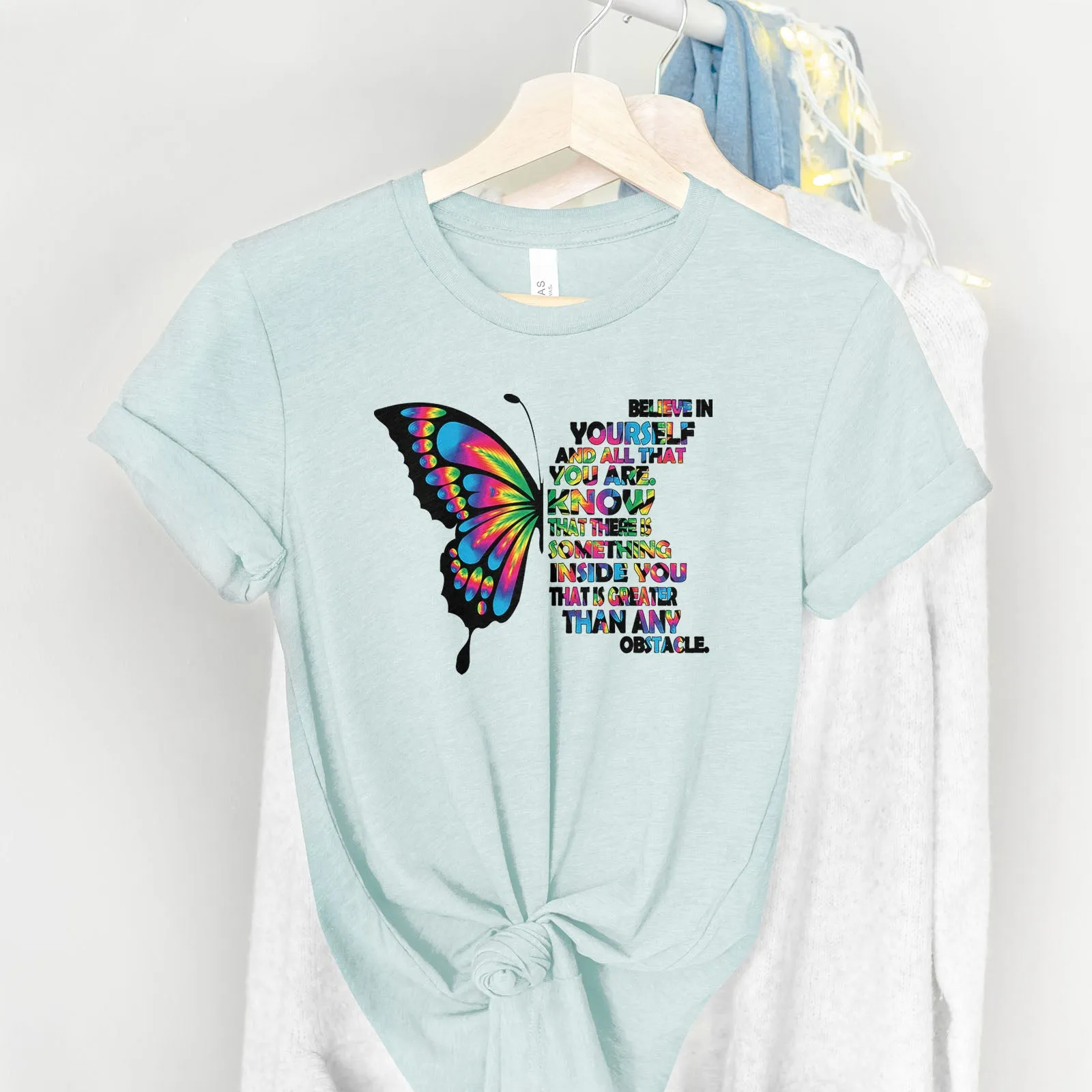 Believe In Yourself Butterfly Tee sold by Faithful and Co. product image thumbnail 4