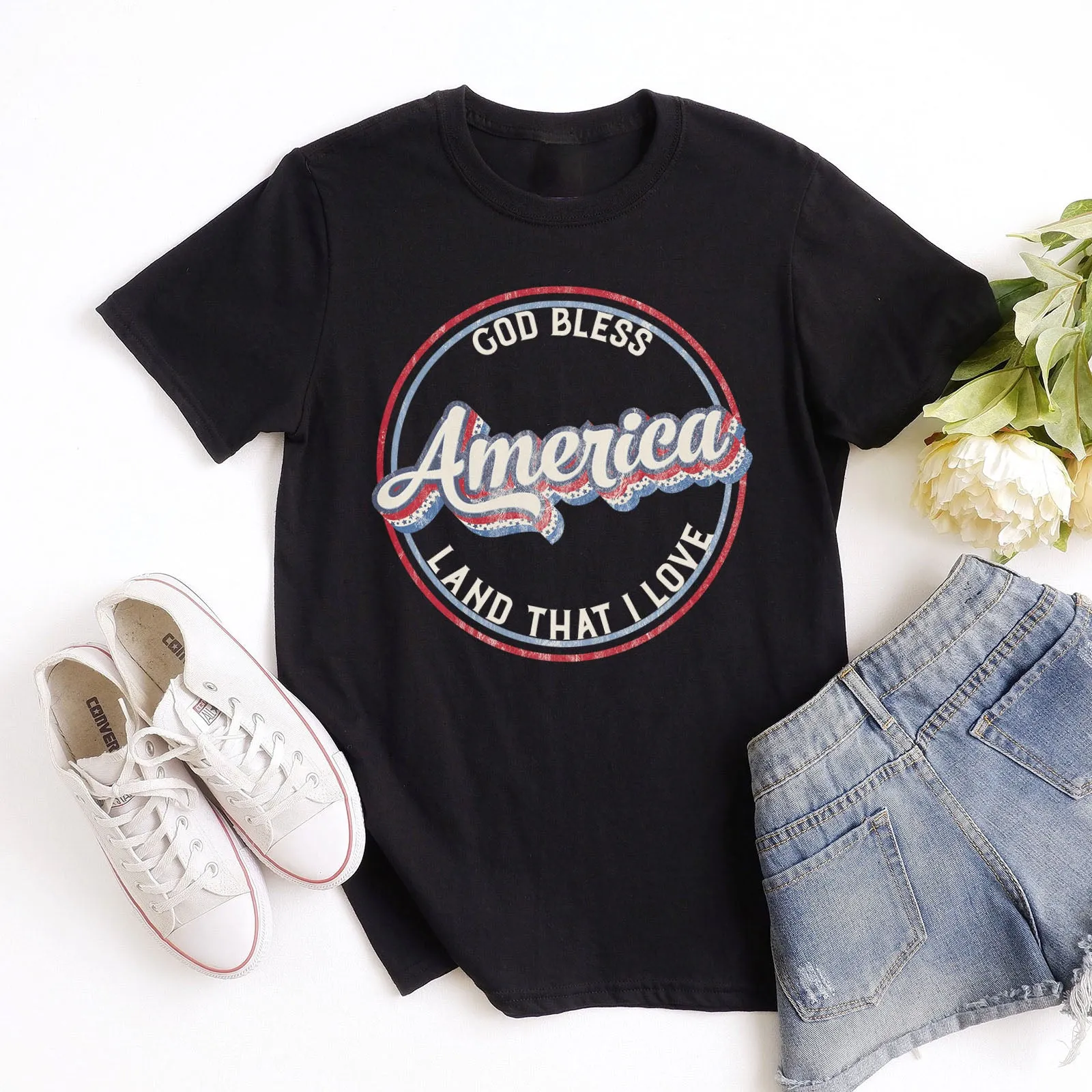 God Bless America Tee sold by Faithful and Co.
