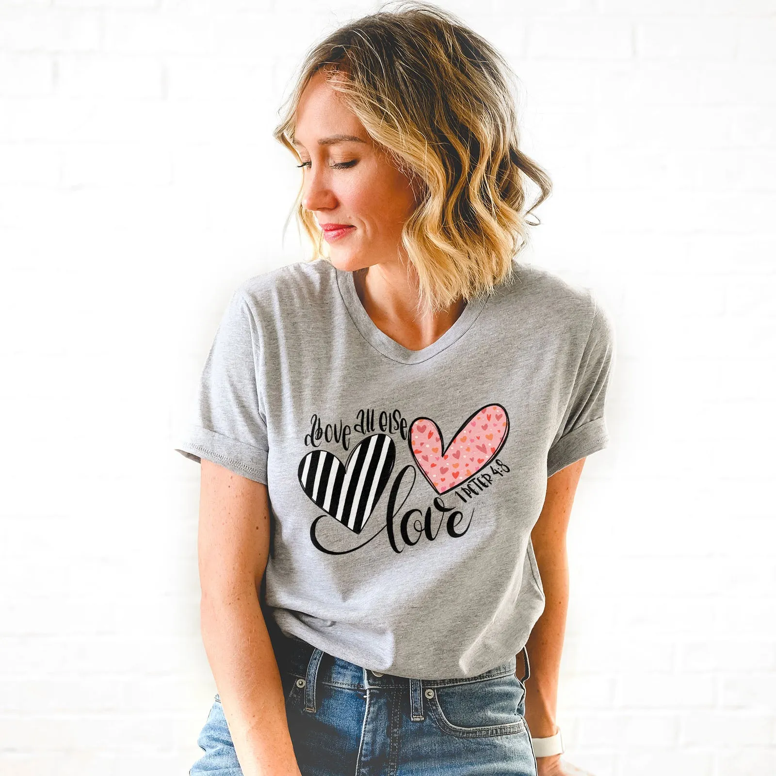 Above All Else Heart Tee sold by Faithful and Co. product image thumbnail 2