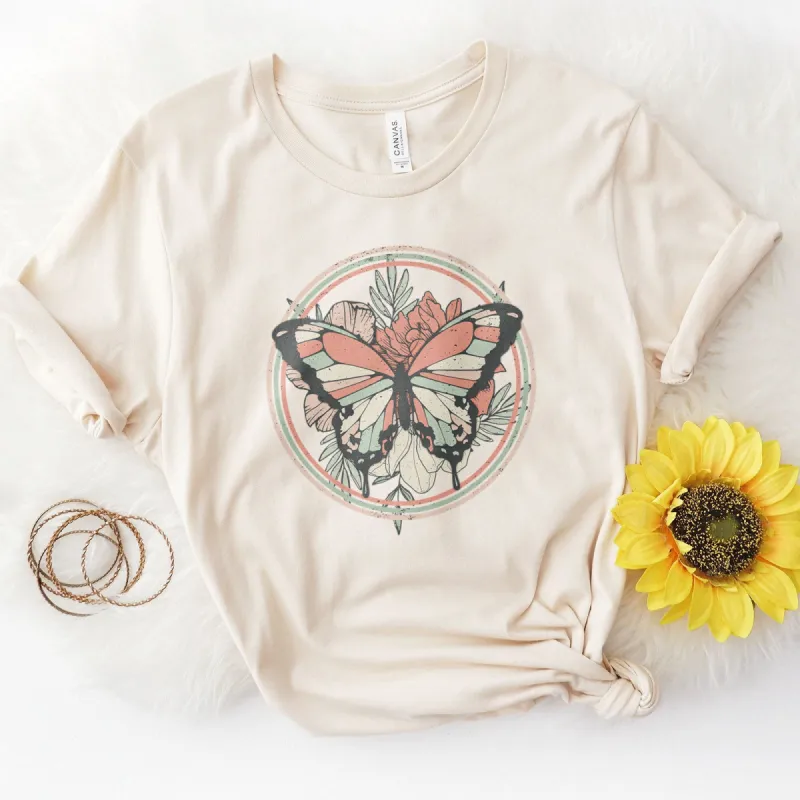 Retro Spring Butterfly Tee sold by Faithful and Co.