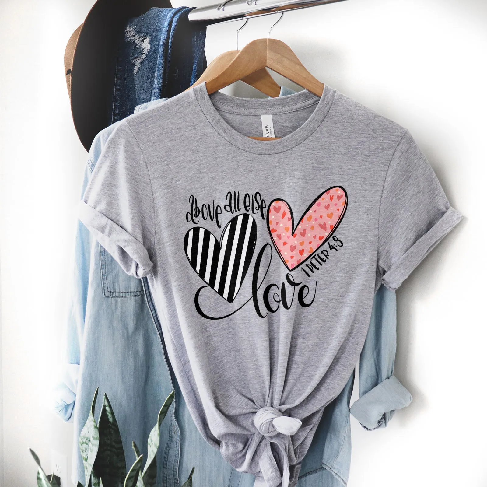 Above All Else Heart Tee sold by Faithful and Co. product image thumbnail 4