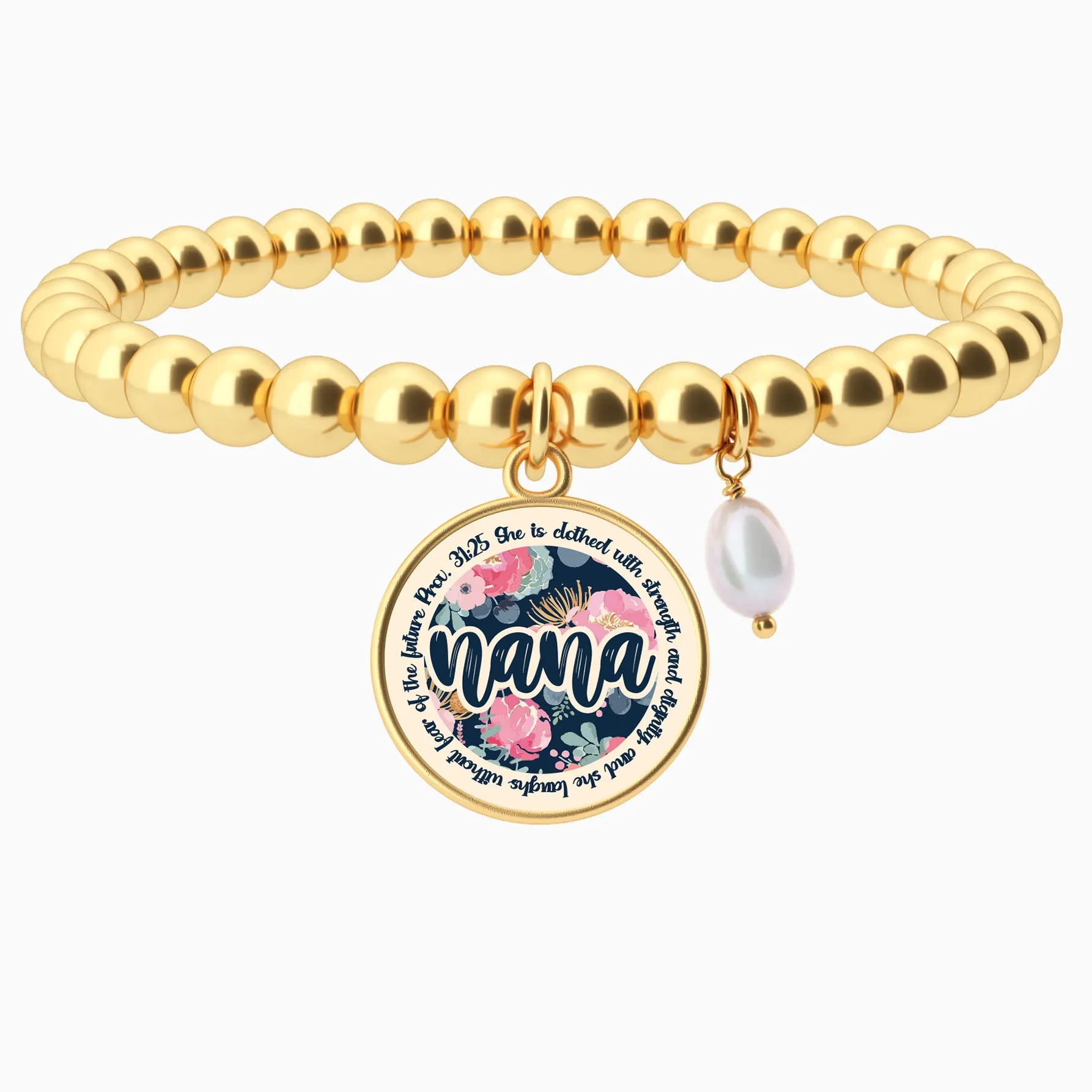 She Is Clothed With Strength - Nana - Beaded Bracelet sold by Faithful and Co.