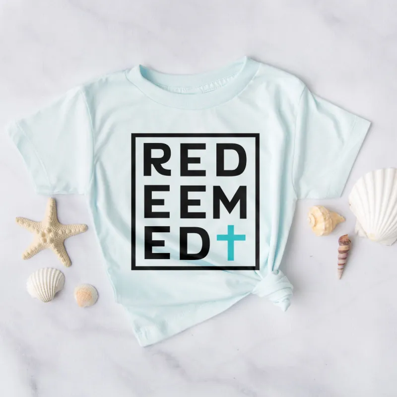 Redeemed Block Tee sold by Faithful and Co.