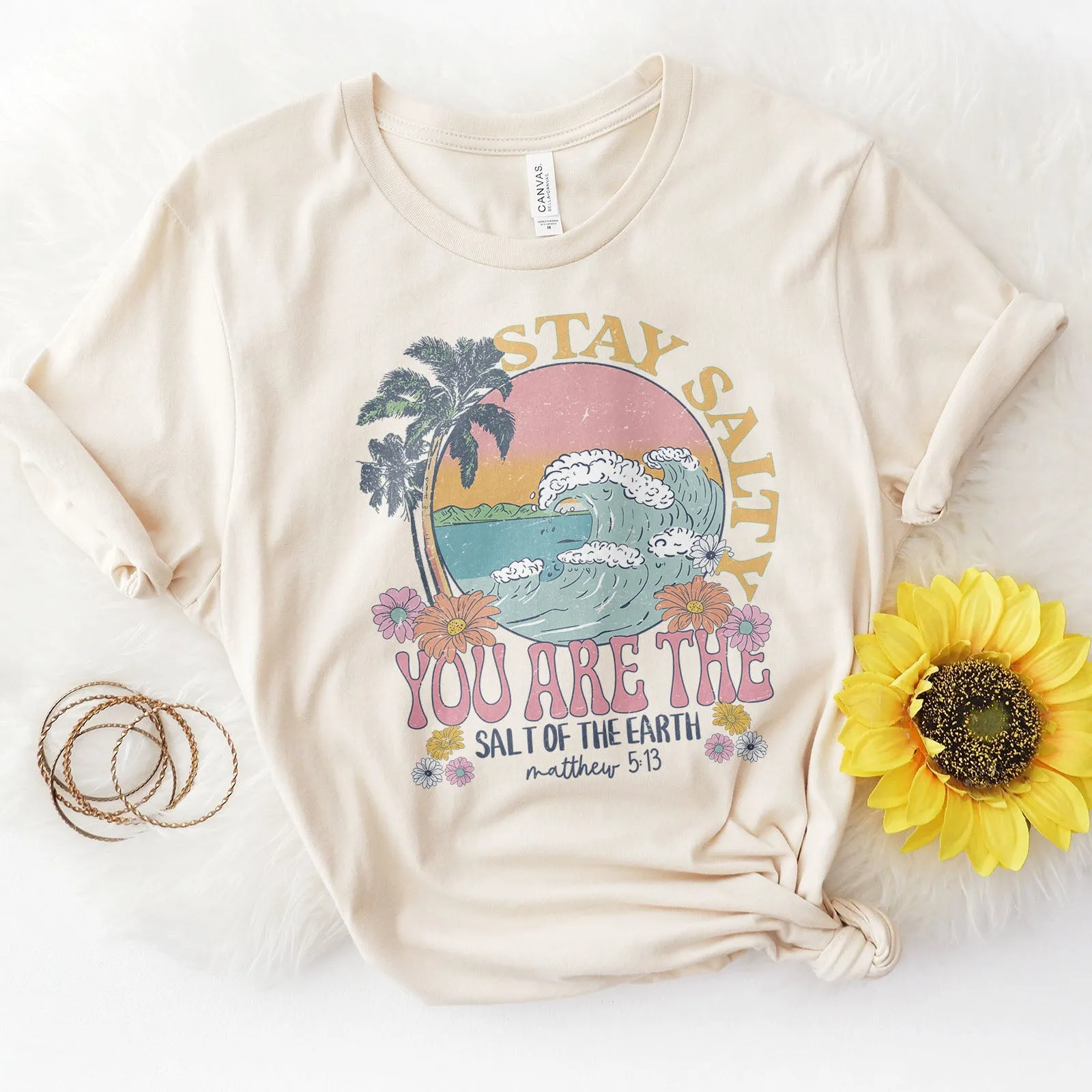 Stay Salty You Are The Salt Of The Earth Summer Tee sold by Faithful and Co.