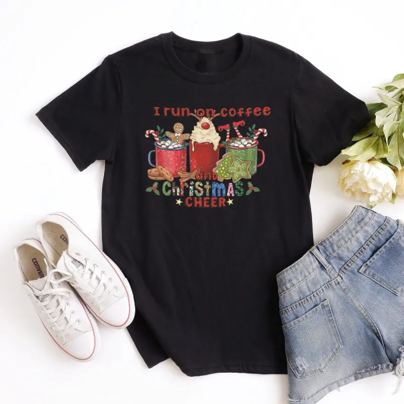 I Run On Coffee And Christmas Cheer Tee sold by Faithful and Co.