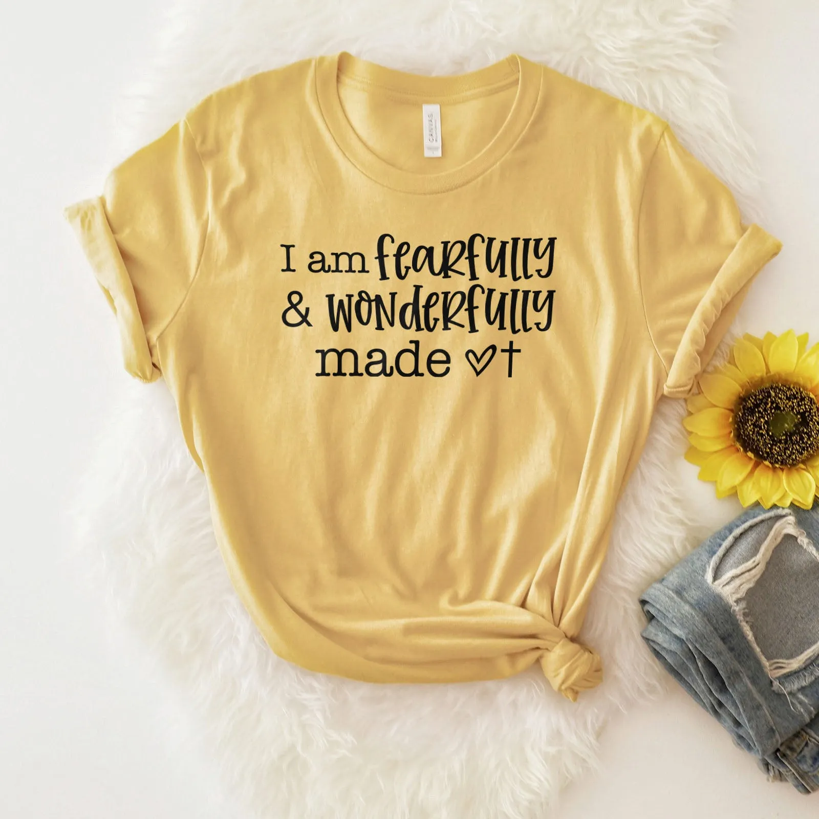 I Am Fearfully And Wonderfully Made Tee sold by Faithful and Co. product image thumbnail 5