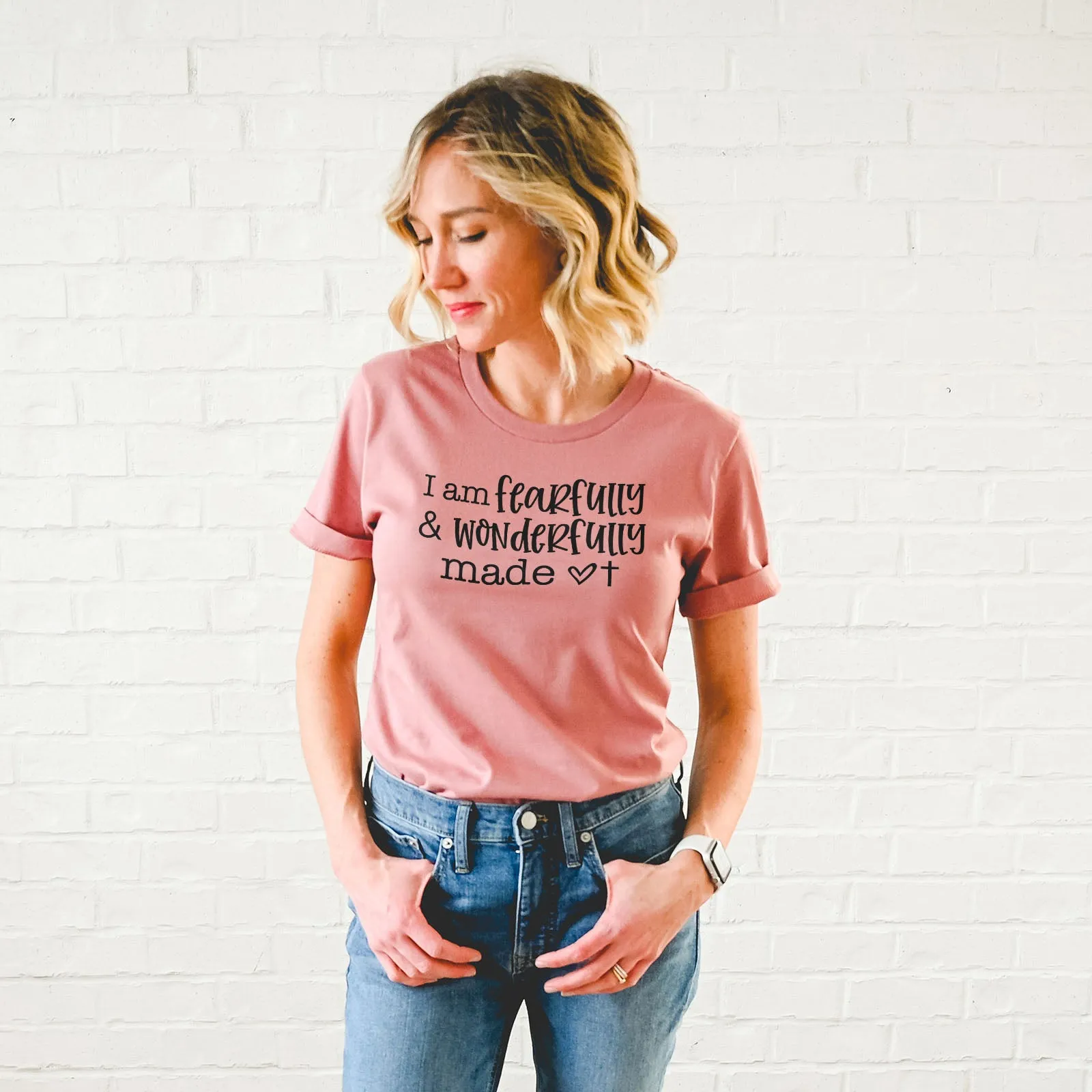 I Am Fearfully And Wonderfully Made Tee sold by Faithful and Co. product image thumbnail 2