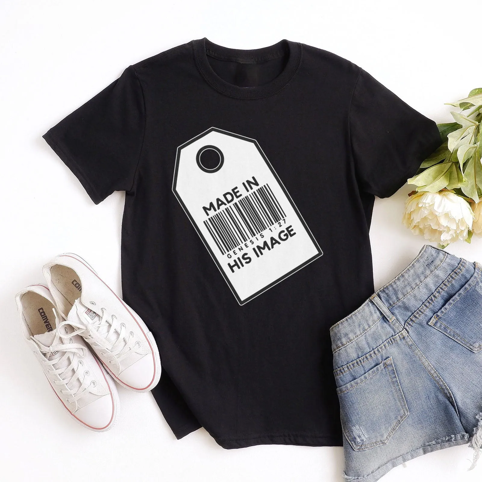 Made In His Image Tee sold by Faithful and Co. product image thumbnail 5