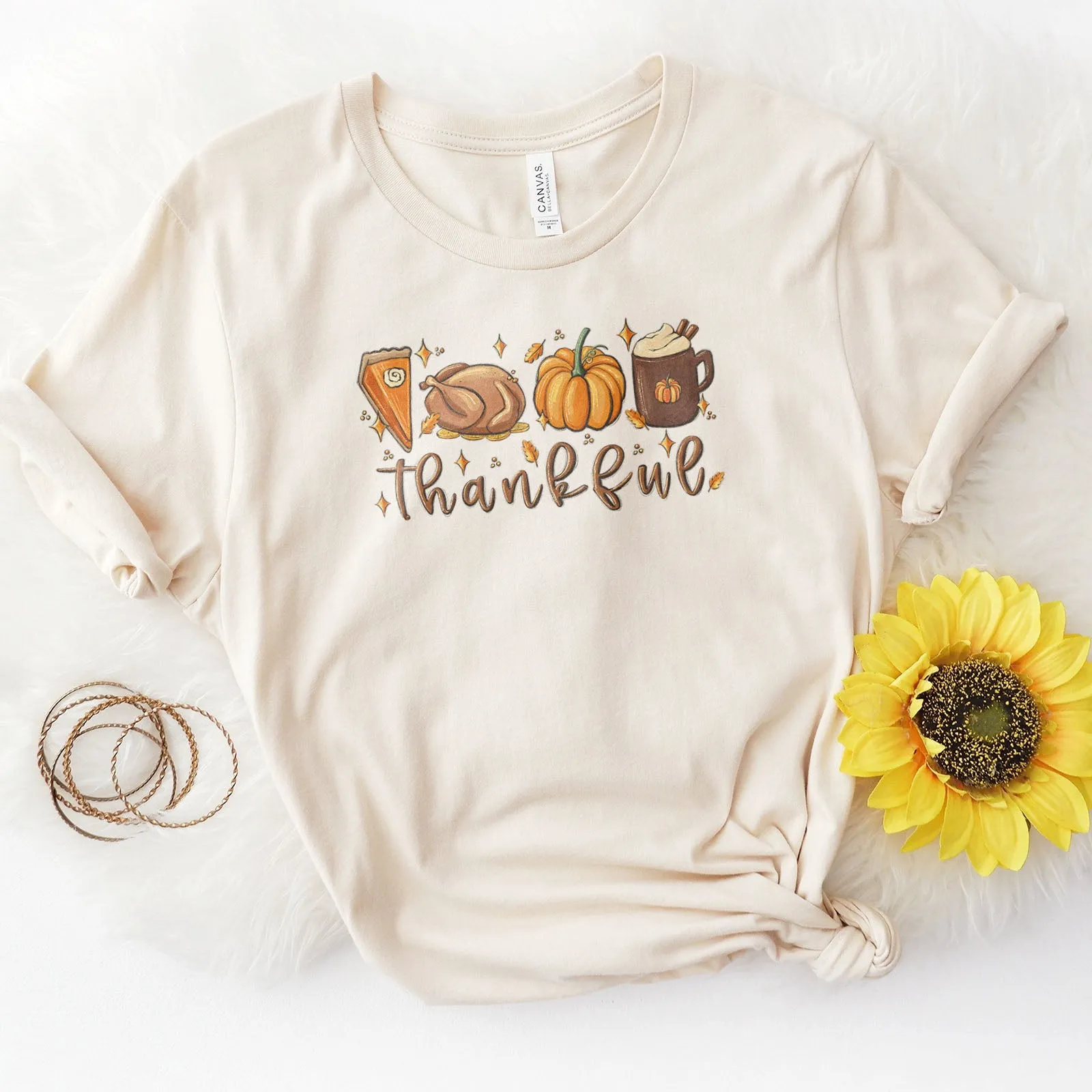 Thanksgiving Thankful Tee sold by Faithful and Co.