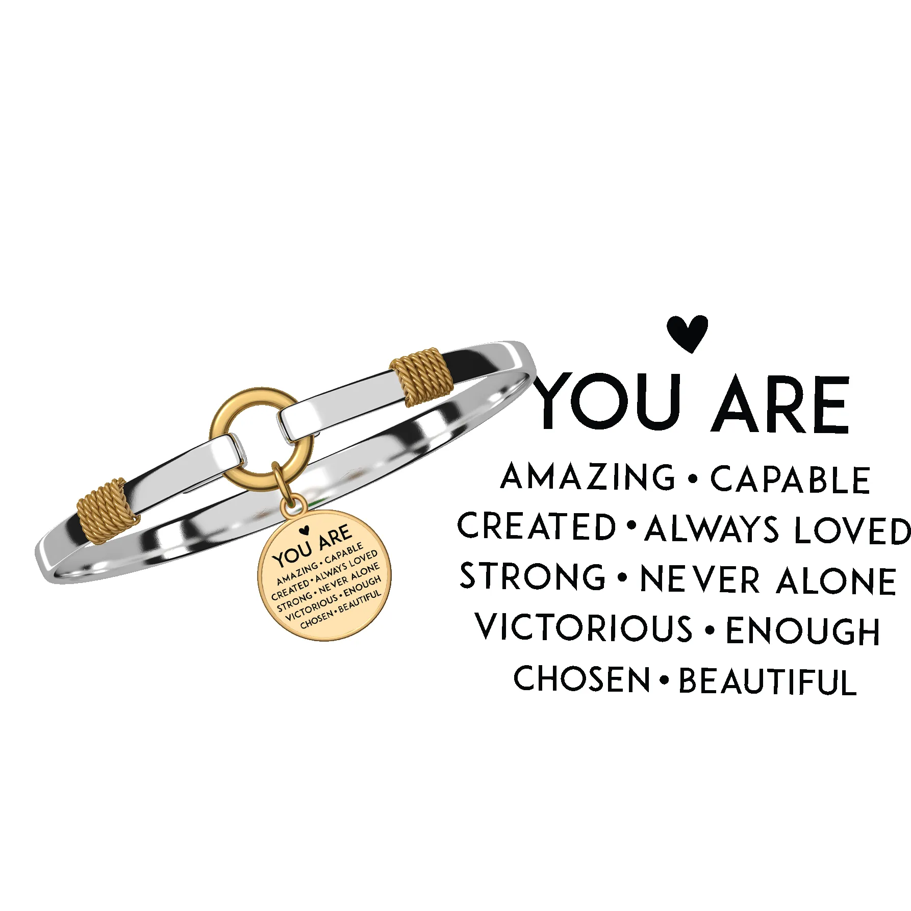You Are Everything - Two-Tone Bracelet sold by Faithful and Co. product image thumbnail 5