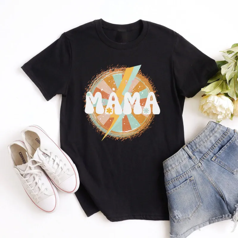 Retro Lightning Mama Tee sold by Faithful and Co.