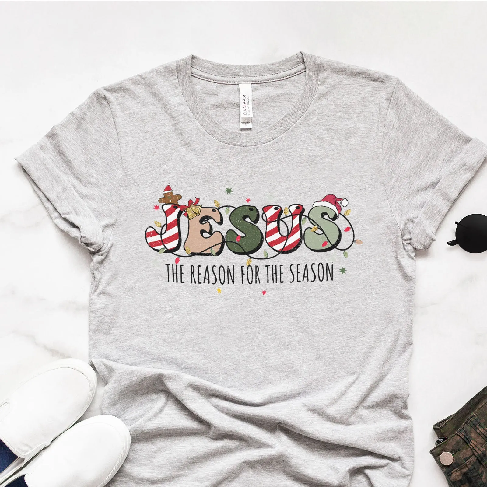 Jesus The Reason For The Season Tee sold by Faithful and Co. product image thumbnail 3