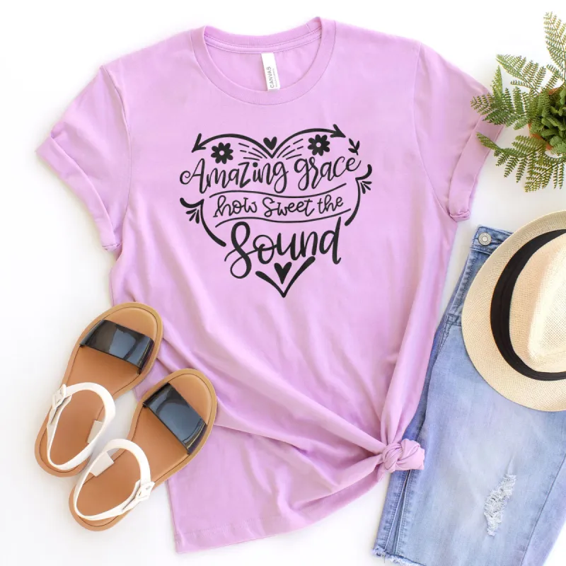 Amazing Grace Heart Tee sold by Faithful and Co.